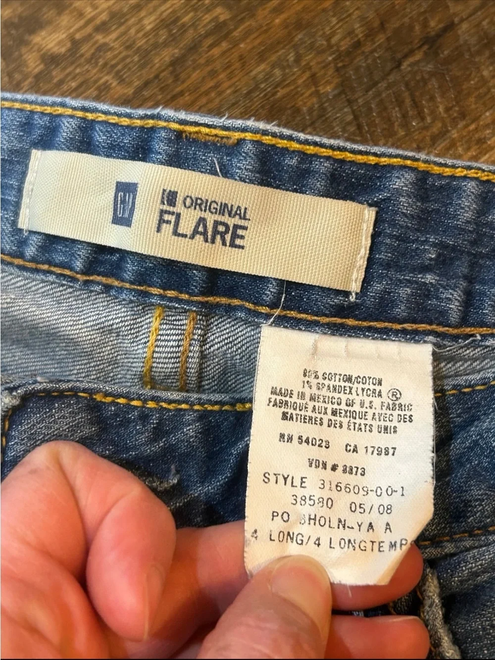 GAP Blue Flared Wide-Leg Jeans